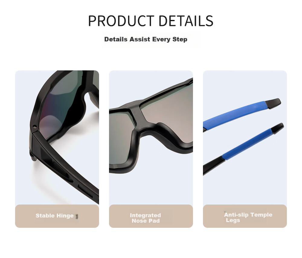 Wanpishu Children's Sports Glasses for Ages 6-12, Cycling Running Sunglasses, UV Protection, Sun Protection, Outdoor Marathon Sunglasses 9