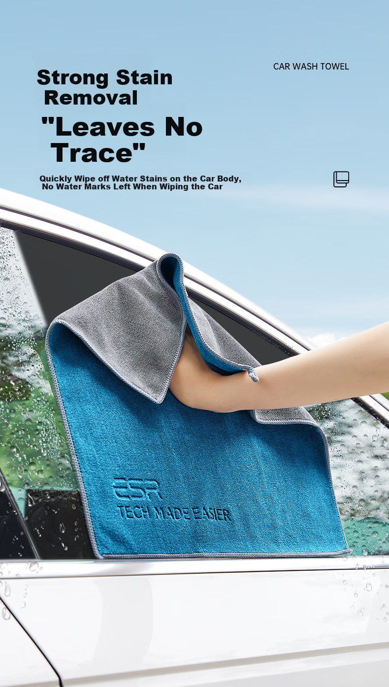 ESR ESR Car Wash Towel for Cleaning, Lint-Free, Absorbent, Car-Mounted, Streak-Free Cloth, Cleaning Supplies 5