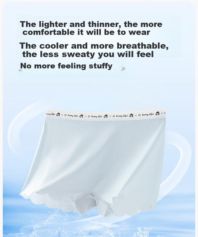 Bingxuemumian Children's Ice Silk Underwear, Girls' Class A Boyshorts, Summer Thin Style, 10A Antibacterial Cooling Seamless Girls' Boxer Briefs 6
