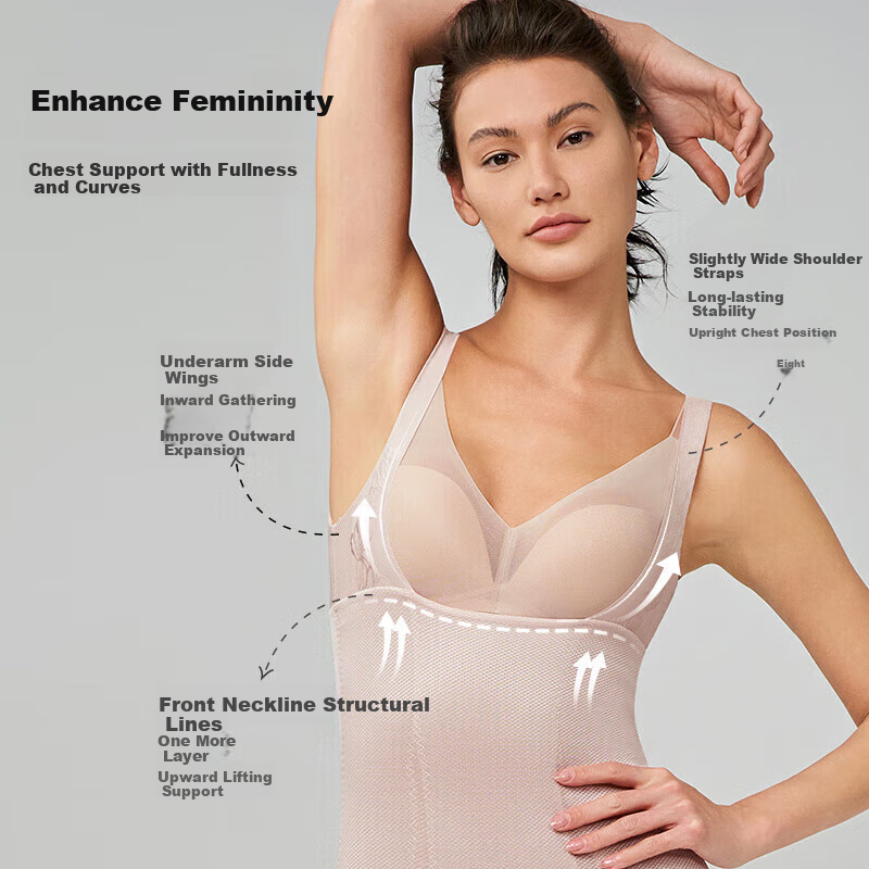 Aimer Women's Shaping Bodysuit with Beautiful Abdomen And Buttocks, One-Piece Body-Shaping Lingerie AM358961 Pink 165