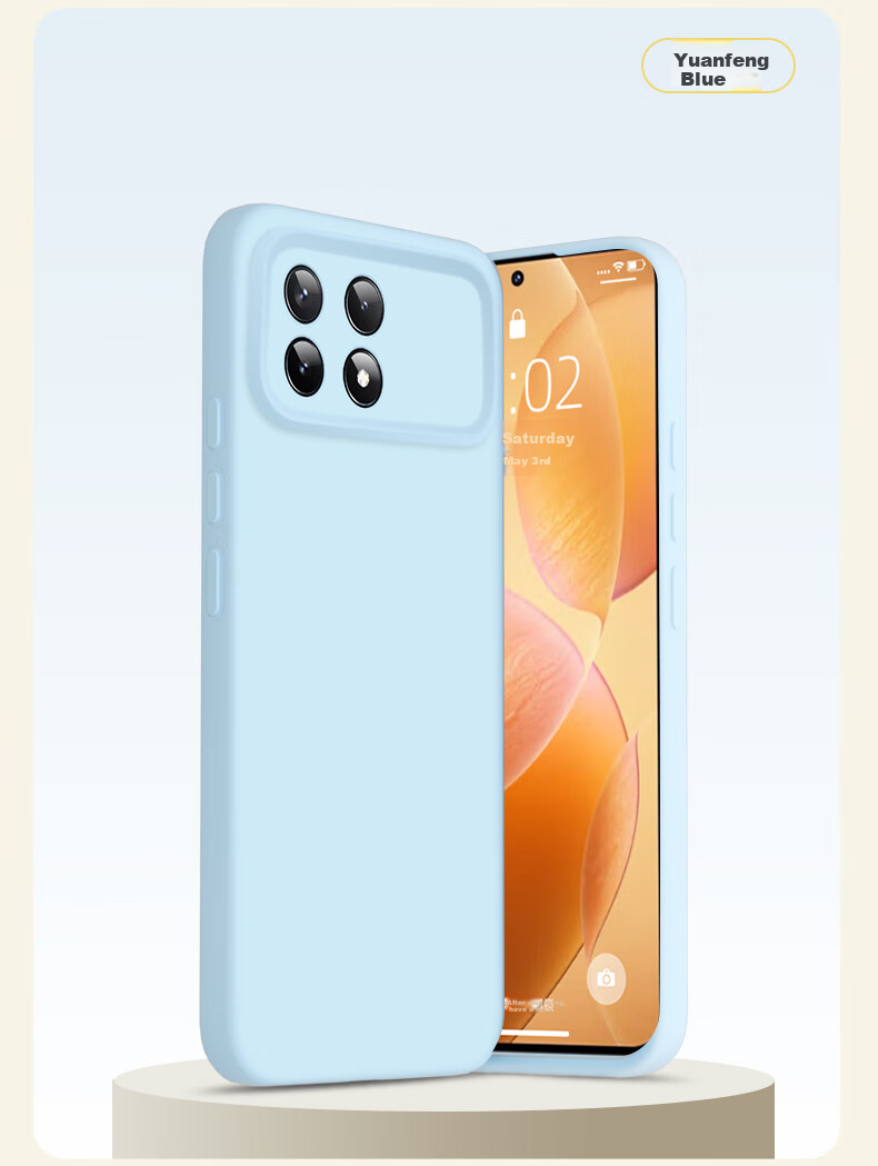 Shangsu Compatible with Redmi K70 Phone Case, K70 Pro Protective Cover, Premium Liquid Silicone Soft Shell, Full Lens Protection, Shockproof, Anti-Fingerprint, for Women And Men, Solid Color Simple Outer Shell, Black 7