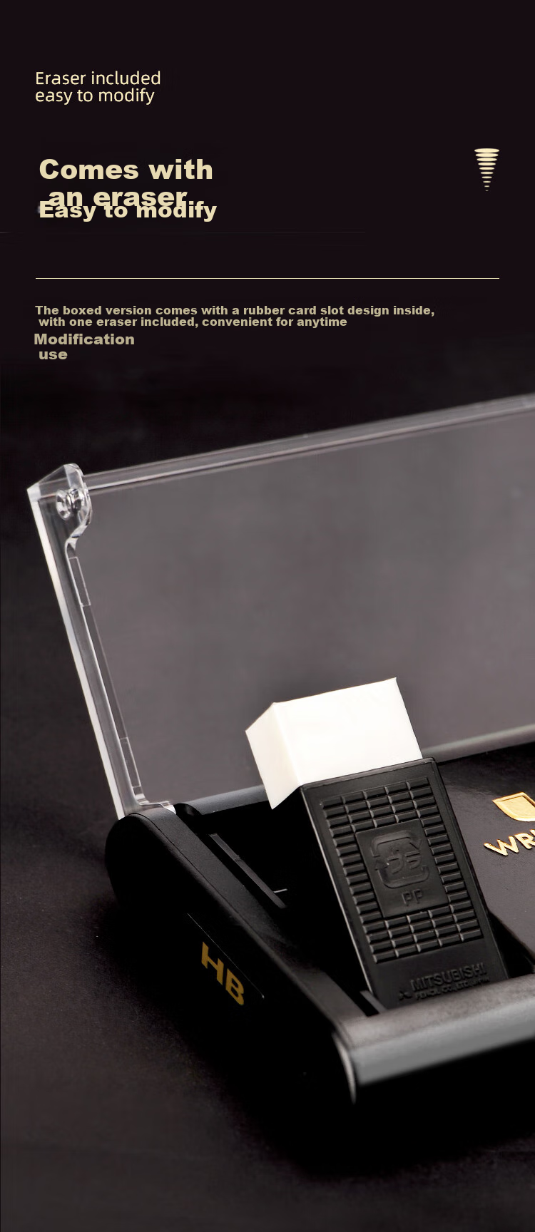 Uni Mitsubishi [Back to School] Gold Pencils 7H, Wooden Shaft Pencils for Art Students, Charcoal Pencils for Writing, Drawing, And Design, 12 Pencils/Box (With Eraser), 1887 5