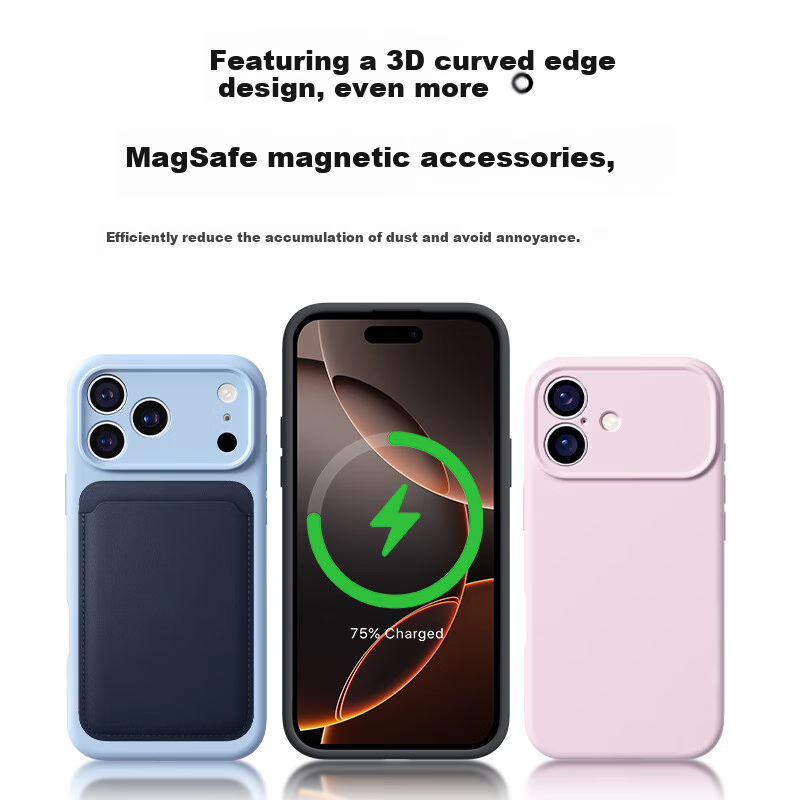 Чехол для Apple iPhone 17 Pro Max Zhilangni, жидкий силикон, защита камеры, противоударный, ультратонкий, синий