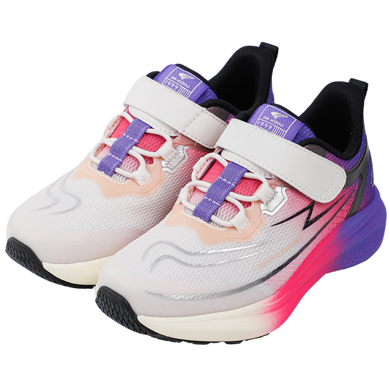 DR·KONG Toddler Shoes Sneakers Autumn Boys And Girls Gradient Cool Children's Shoes 2B16A3025DW Beige/pink/purple Size 30