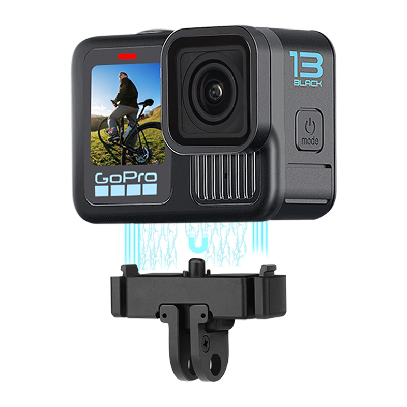 Qiye Quick-Release Bracket Magnetic Base, Compatible with GoPro 13 Action Camera, GoPro 13 Accessories Adapter, 1/4 Nut Magnetic Base