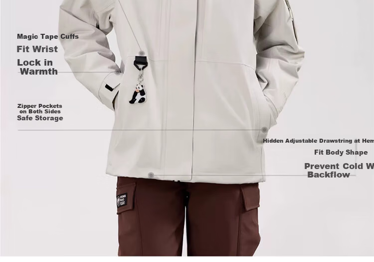 CAMEL Outdoor Waterproof, Windproof And Breathable Jacket for Men And Women, Three-In Fleece-Lined Warm Mountaineering Coat 23