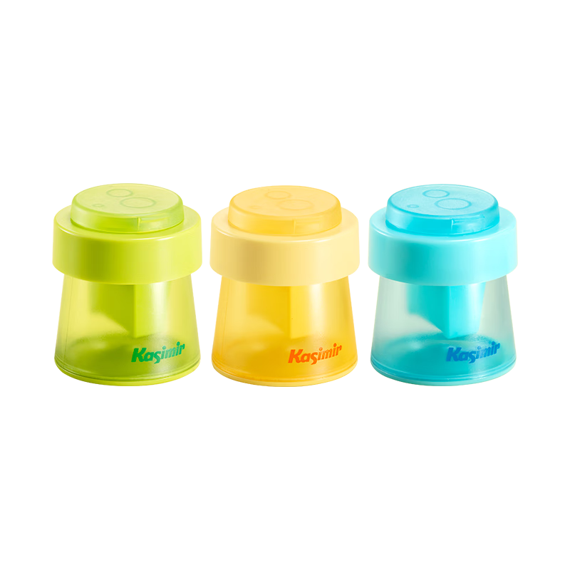 Kasimir Three-Hole Pencil Sharpener - Sea Salt Blue, Student Universal Pencil Sharpener, Large Diameter Manual Pencil Sharpener with Durable High-Quality Desig