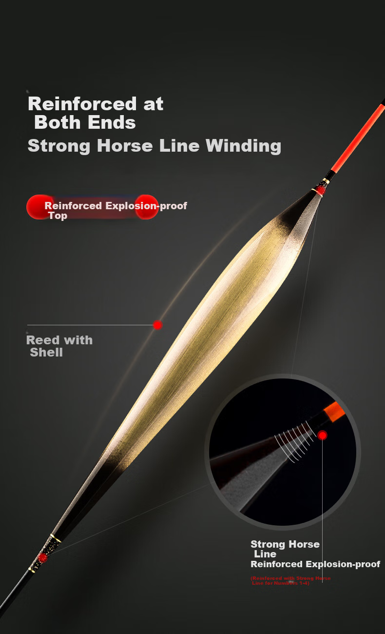 Xiaofengxian L-P04 Carp And Bighead Carp Mixed Breeding Reed Float, Highly Sensitive, Eye-Catching, Thickened Stroke, Big Fish Float, Black Pit Buoy, Fishing Tackle 2