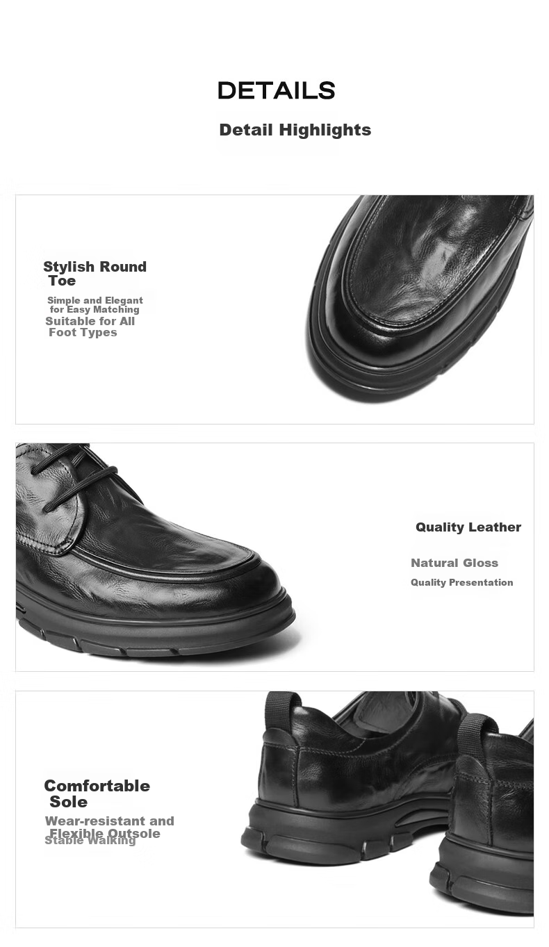 Belle Commuter Business Shoes for Men, Cowhide Leather Comfortable Casual Leather Shoes A1923AM5, Black Slip-On Style, Size 41 3