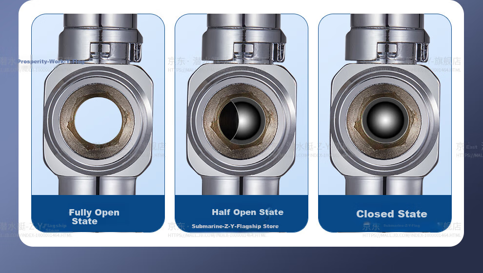 Submarine F2103, One-In Brass Ball Valve Angle Valve, Full-Open High-Flow Gas Water Heater Hot And Cold Valve 8