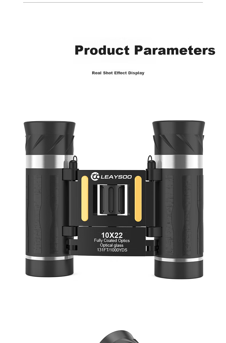 Leaysoo 10X32 Orange High-Definition High-Magnification Low-Light Visible Non-Infrared Portable Binoculars for Mobile Phones, Outdoor Concert Use 15