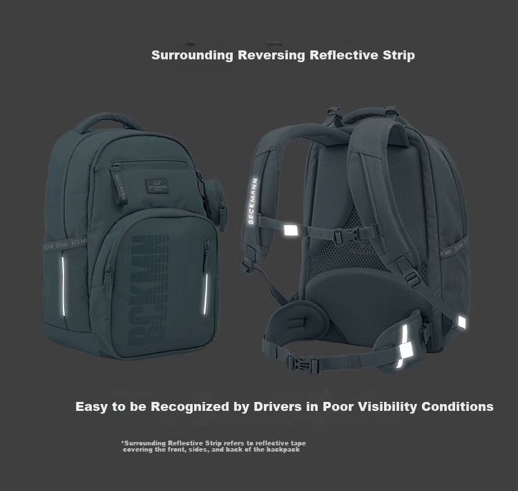 Beckmann Norwegian Backpack for Middle And High School Students, Large Capacity, Reduced Burden, Spine Protection, Suitable for Male And Female Students in Grades 7-9 18