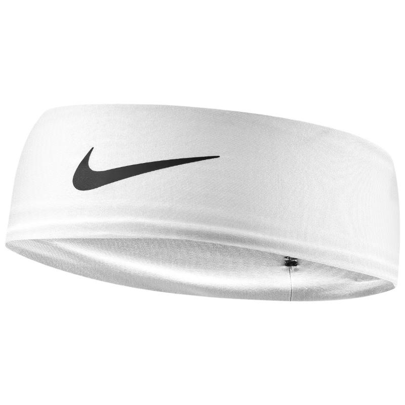 NIKE Sports Headband, Non-Open Design, Quick-Drying, Sweat-Absorbing, Fitness, Basketball, Tennis, White, N1011706127OS