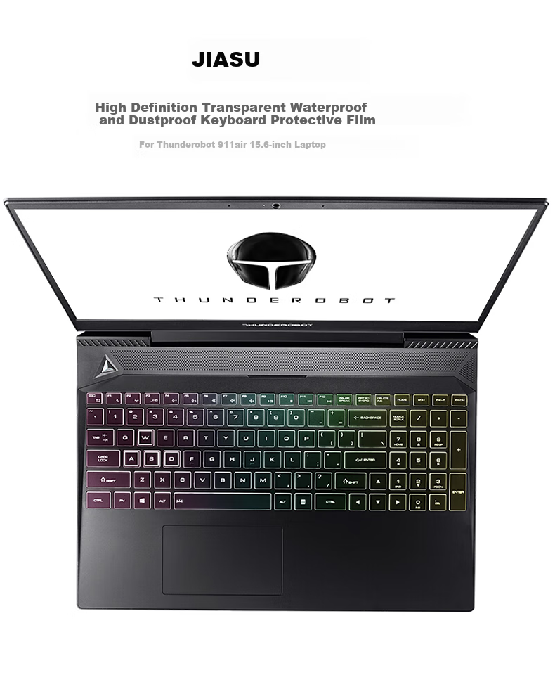 Jiasu Keyboard Protector for Thunderbolt 911X Dragon Hunter/911Air Xuanwu5 Ares S8 15.6-Inch Laptop Keyboard Cover, Invisible High Transparency Film 1