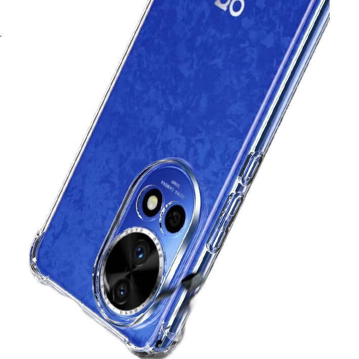 Чехол ESCAPE для Huawei Nova 12 Pro/Ultra, противоударный с защитой всех линз, прозрачный, с магнитным кольцом