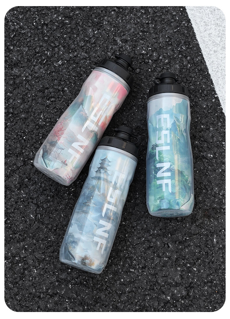 40,000 Kilometers Bicycle Cycling Water Bottle Insulated Road Bike Sports Bottle Large Capacity Squeeze Summer 14
