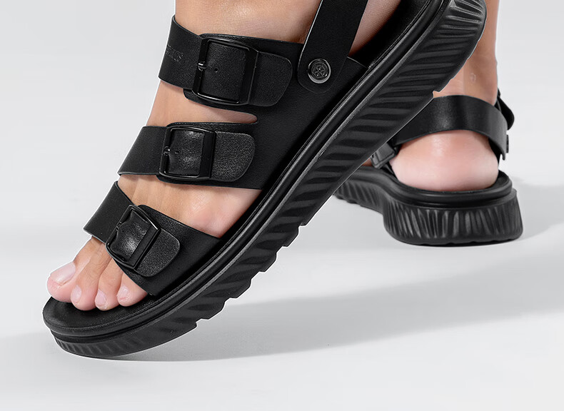 DANCING WOLVES Summer Sandals Dual-Wear Breathable Quick-Dry Casual Outdoor Beach Shoes Durable Non-Slip Black Size 41 16