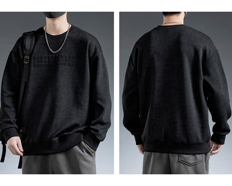 JEEP SPIRIT Men's Hoodie Jacket Autumn Winter Long Sleeve T-Shirt Trendy Sports Base Layer Casual Top 13