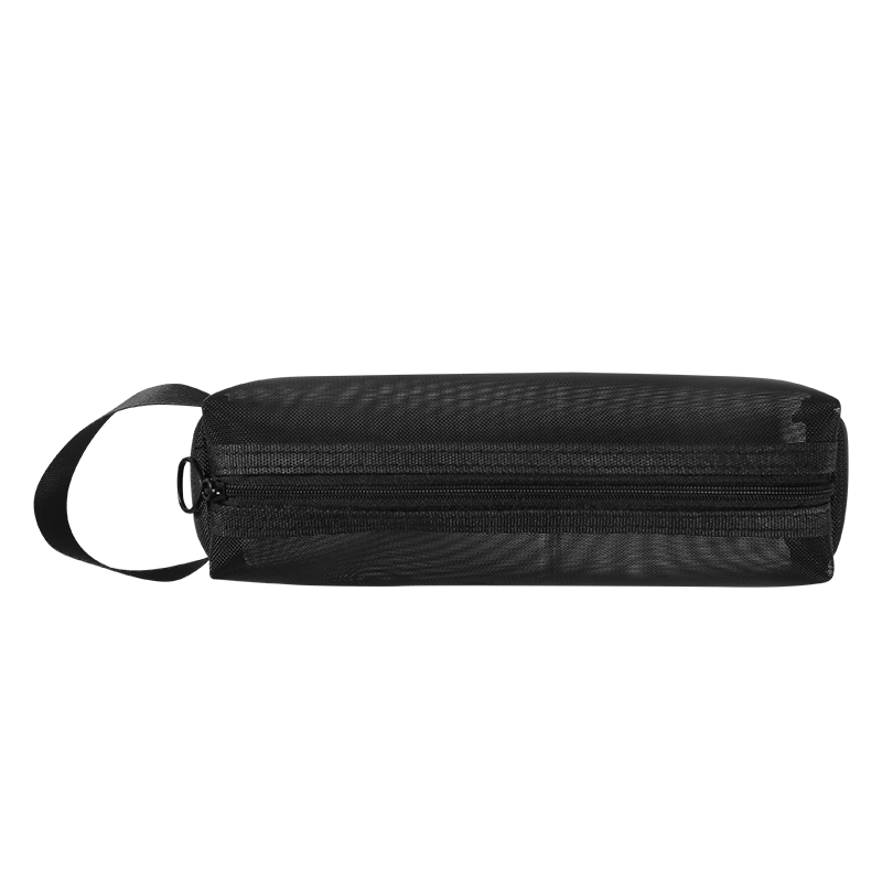 JD Jingdong Jingzao Transparent Mesh Pencil Case Nylon Large Capacity Square Handheld Pencil Storage Bag for Exams Black JD5019