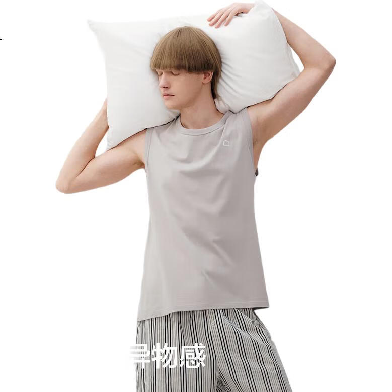 Мужская майка Bananain Cotton 301H, 100% хлопок, узкие плечи, бесшовная, для дома, весна-лето