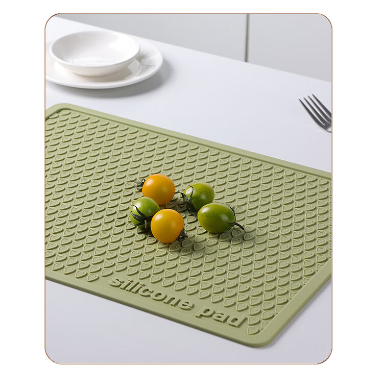 Baijie Heat-Resistant Silicone Kitchen Mat Non-Slip Trivet Pot Holder Waterproof Counter Protector 1