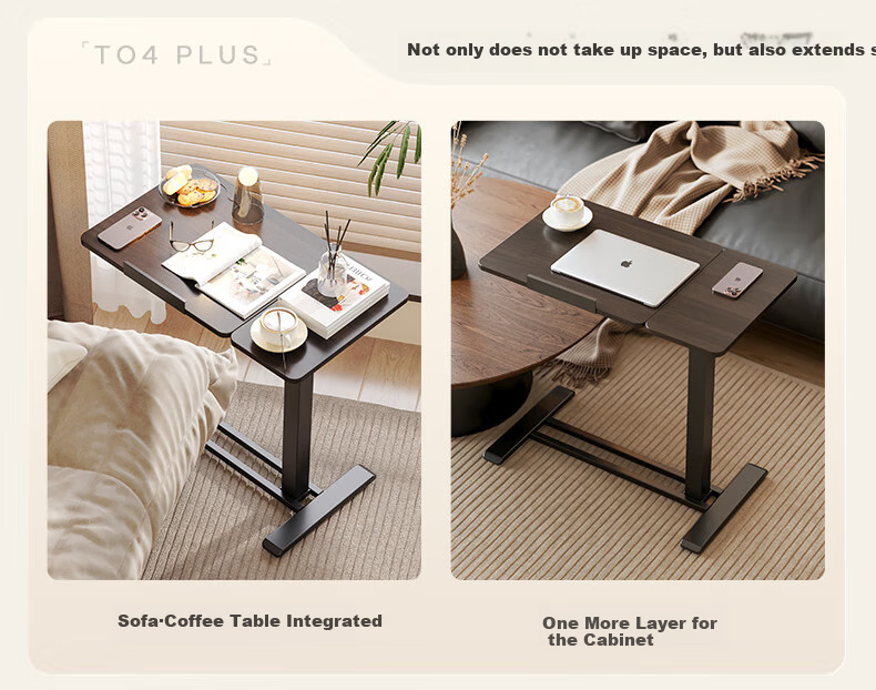 Loctek Mobile Bedside Table, Adjustable Height Desk, Computer Desk, Dorm And Home Lazy Table, Small Table T04-Plus White 17