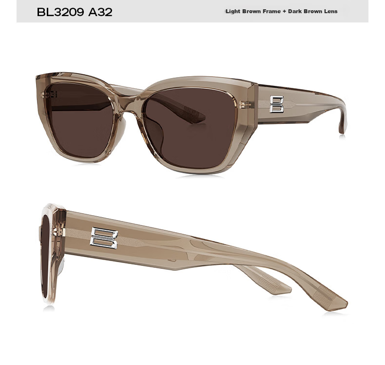 BOLON Sunglasses, Yang Zi's Style, Cat-Eye Glasses, Face-Slimming Effect, Sunglasses for Women, Driving Sunglasses for Men, Gift, BL3209 A32 7