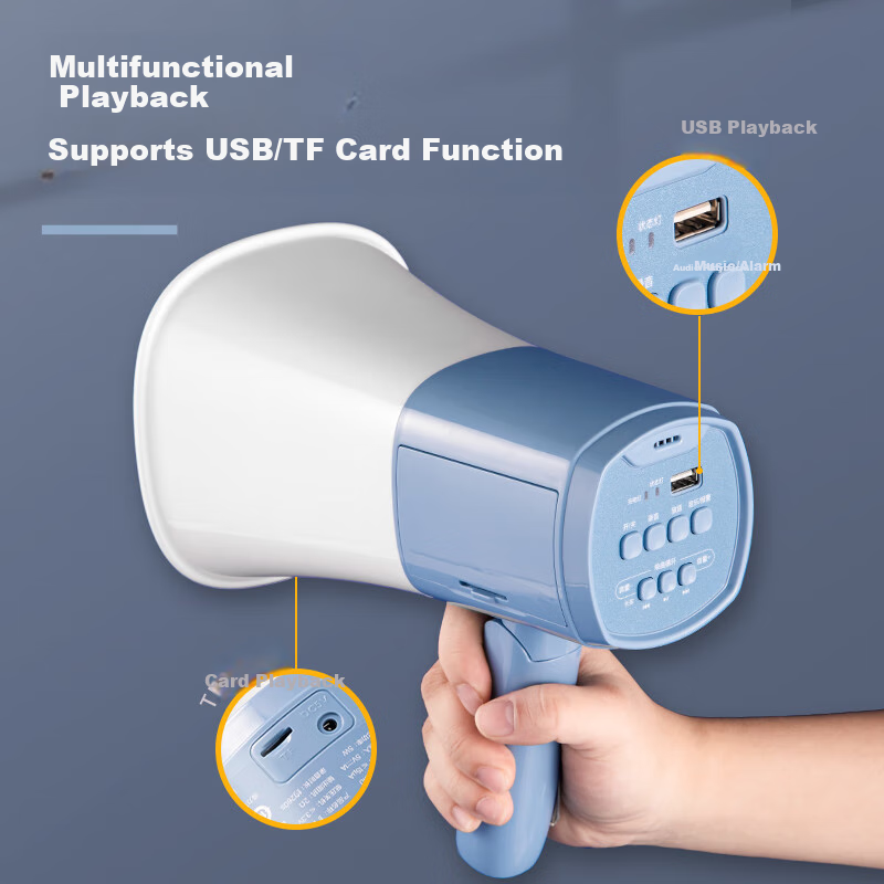 Портативный мегафон Deli LT810, перезаряжаемый, уличная уличная торговля, беспроводной усилитель, 16 часов работы от аккумулятора, устройство для крика высокой четкости