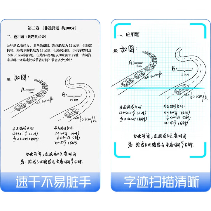 Набор из 3 гелевых ручек AIHAO GP2572, 0.5 мм, красные, с колпачком, для исправления домашних заданий, подписи, быстросохнущие, бизнес-офис