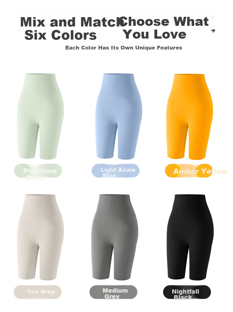 I'd Five-Minute Yoga Pants for Women, 2026 Summer Thin Style, Pressure-Elastic Seamless, for Outdoor Wear, Running, Fitness, Sports, Cycling Shorts 9