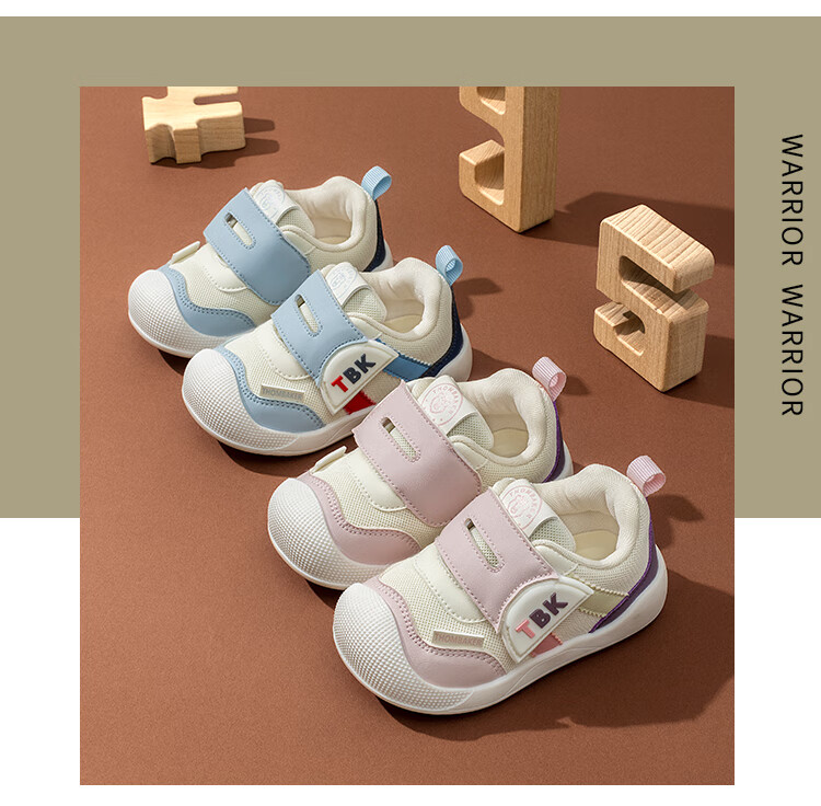Tomberk Baby Walking Shoes Mesh Summer New Children's Functional Soft Sole Breathable Non-slip Mesh Shoes Pink Size 17 10