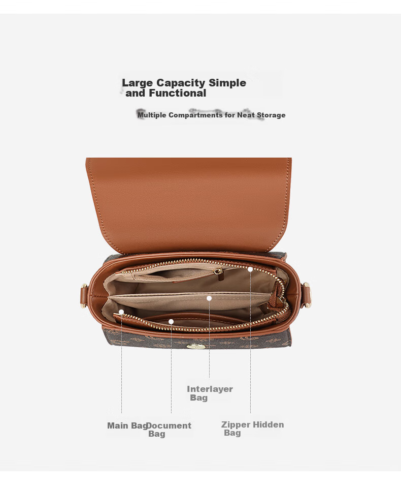 C.BANNER Women's Handbag, Shoulder Bag, Tote Bag, Crossbody Bag, Light Luxury High-End Fashion Brand, Birthday Gift for Girlfriend on May 20 6