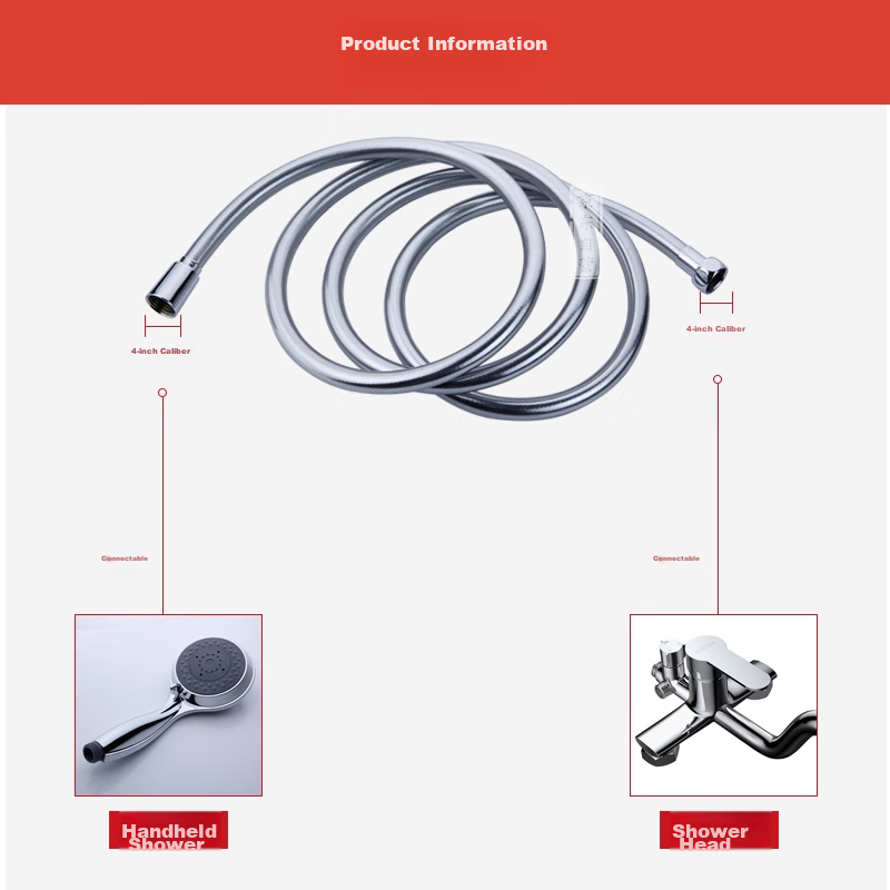 Submarine DG150 Shower Hose, Shower Head Flexible Hose, 1.5-Meter Anti-Tangle Shower Pipe