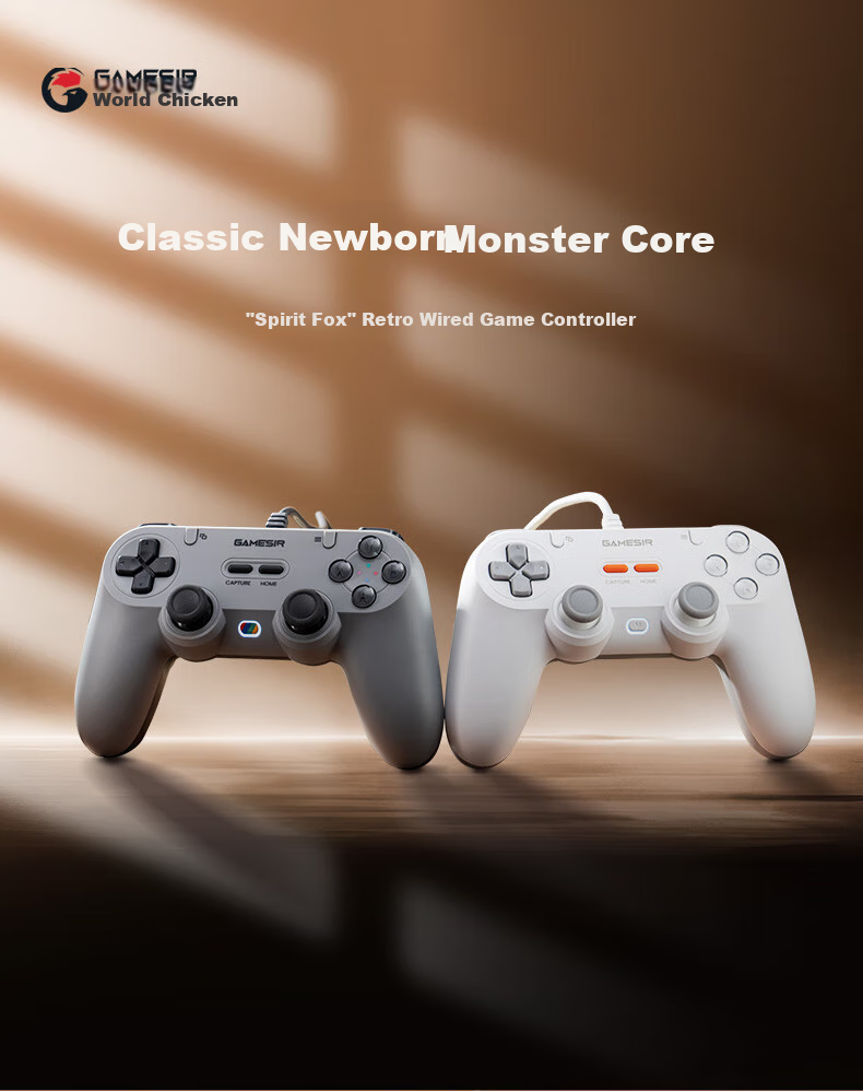 GAMESIR Linghu Symmetrical Architecture Switch2 Game Controller PC Computer Steam Wired Controller for NS Mobile TV Black Myth: Wukong Shooting Racing Fighting Two-Player Formatio 1
