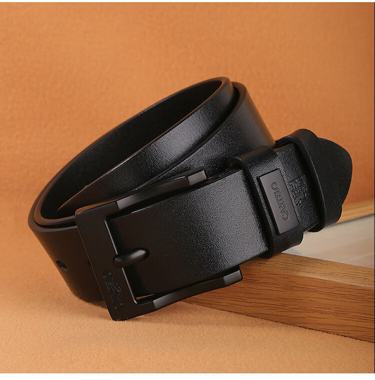 Cartelo Crocodile Men's Leather Belt Casual Automatic Buckle Top Layer Cowhide Waistband Business Belt Gift for Boyfriend 21