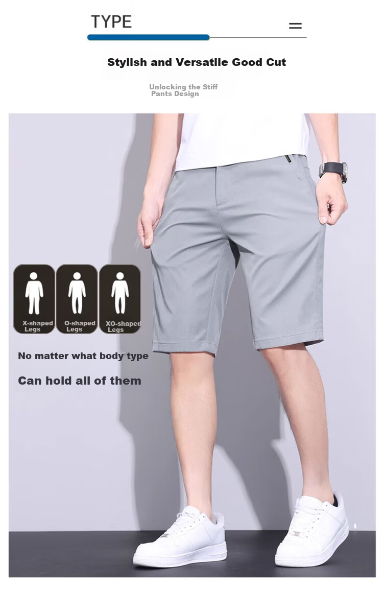 Pierre Cardin Men's Shorts, Summer Lightweight Breathable Casual Pants, Loose Straight-Leg Five-Point Shorts for Men, Khaki, Size 34 3