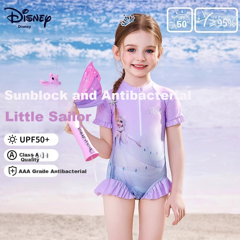 Детский купальник Disney, цельный, для девочек и малышек 3-6 лет, D35024, цвет лавандовый, размер 120