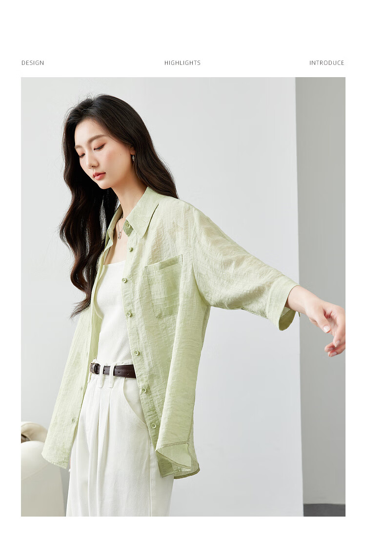 Fansiman Premium Tencel Shirt Women 2026 Summer Pink Loose Elegant Top Light Blue L 10