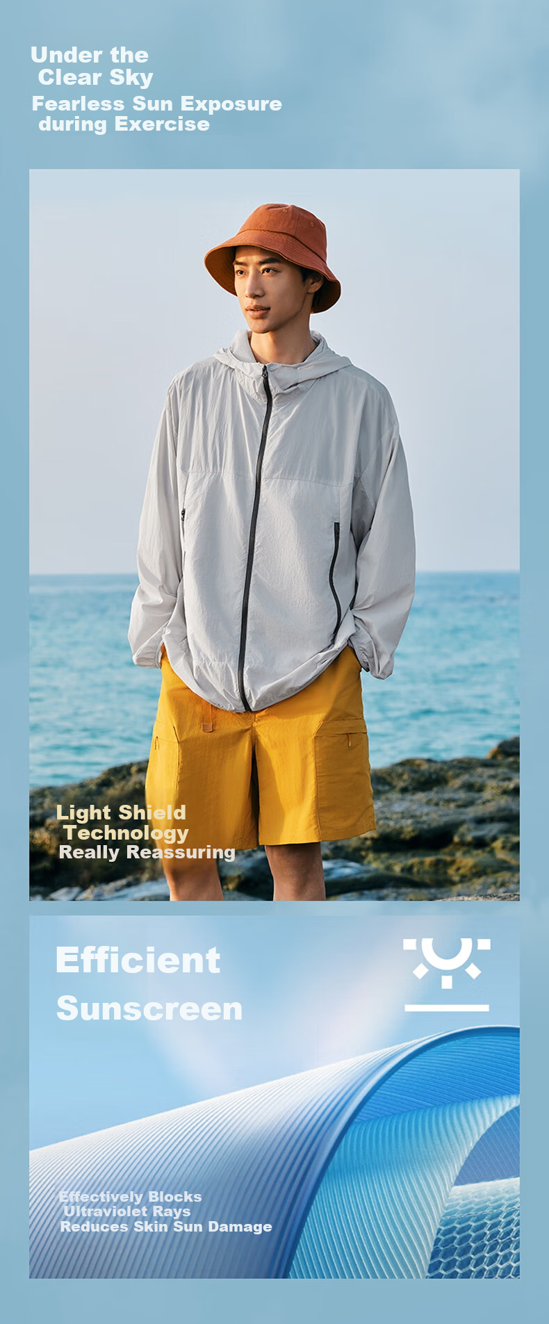 Semir Sun Protection Clothing for Men, UV-Resistant, Cool-Feeling, Triple-Protection Fishing Suit, Summer Style for Couples, 109325108102 8