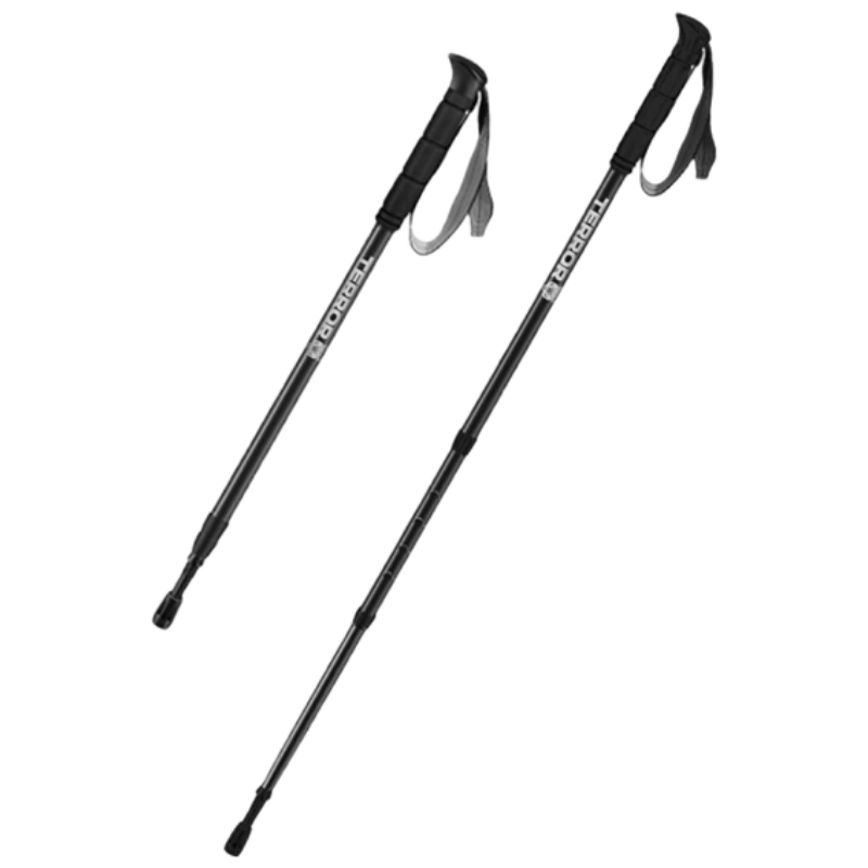 TERROR Aluminum Alloy Ultra-Light Telescopic Hiking Trekking Poles for Men and Women Outdoor Equipment Professional Mountain Climbing Walking Stick Black