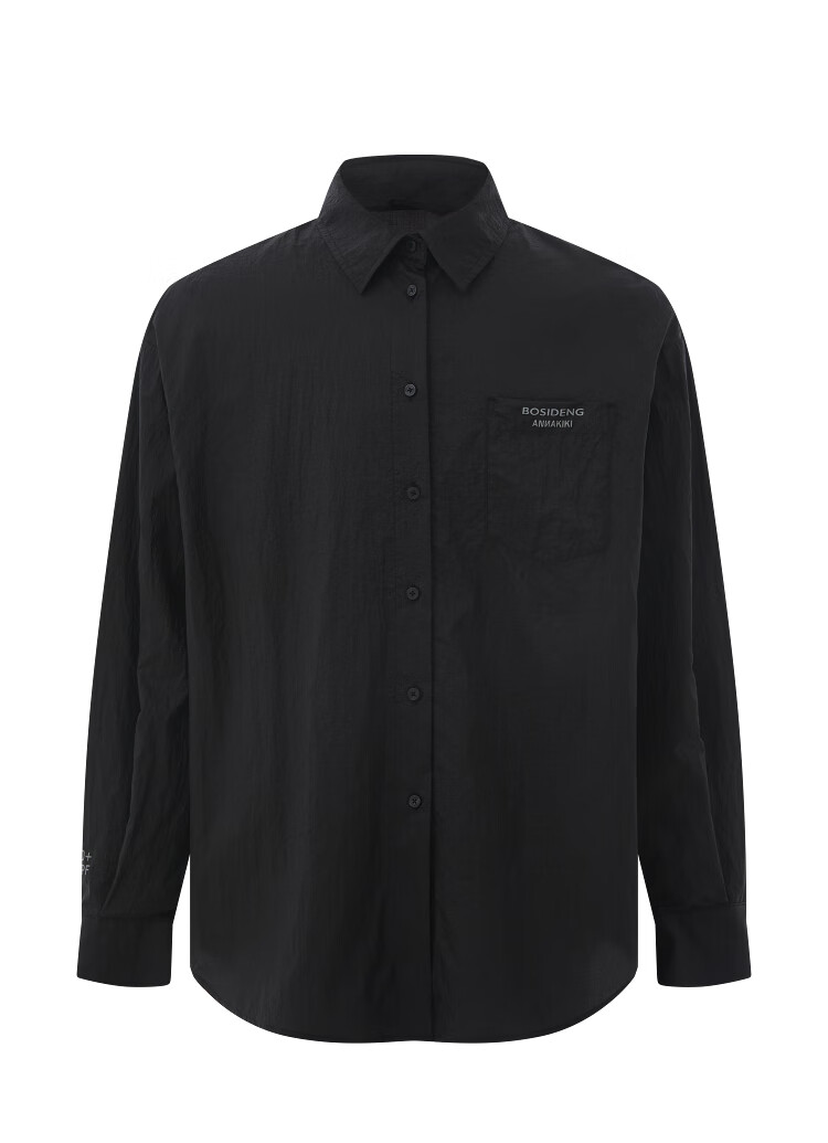 BOSIDENG Sun Protection Shirt, Women's Short Style, Shirt-Like, Breathable And Comfortable, Not Sweaty, Boyfriend Style, Couple's Summer Sports Jacket 1