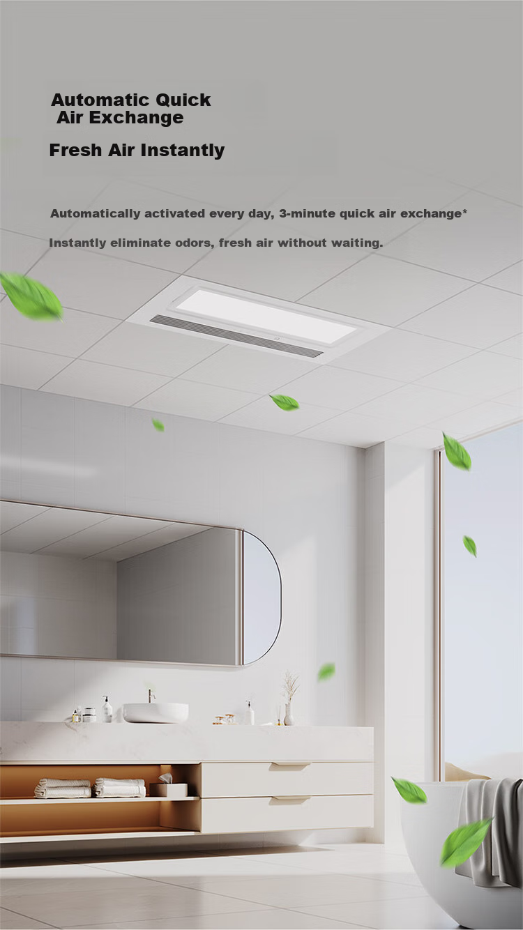 Mijia Smart Bathroom Heater, Dual-Core Multifunctional Wind Heating And Lighting, Rapid Temperature Rise, Intelligent Control, 2400W Standard Versio 8