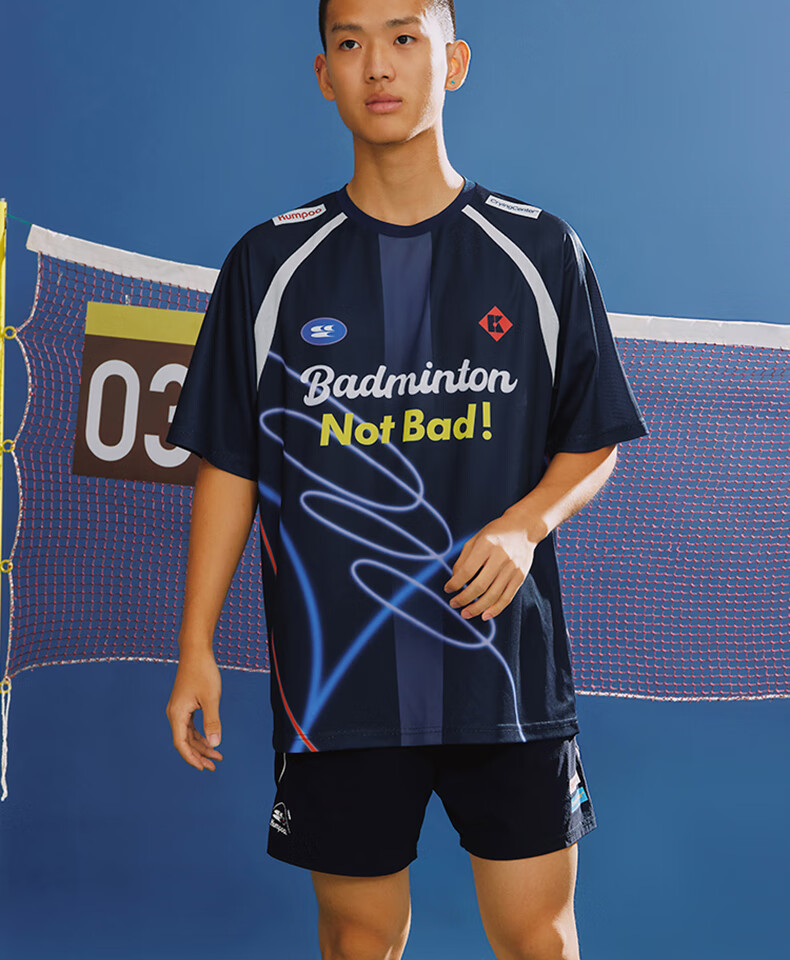 KUMPOO ACT251607 Unisex Breathable Quick-Dry Badminton T-Shirt Purple Size S 8