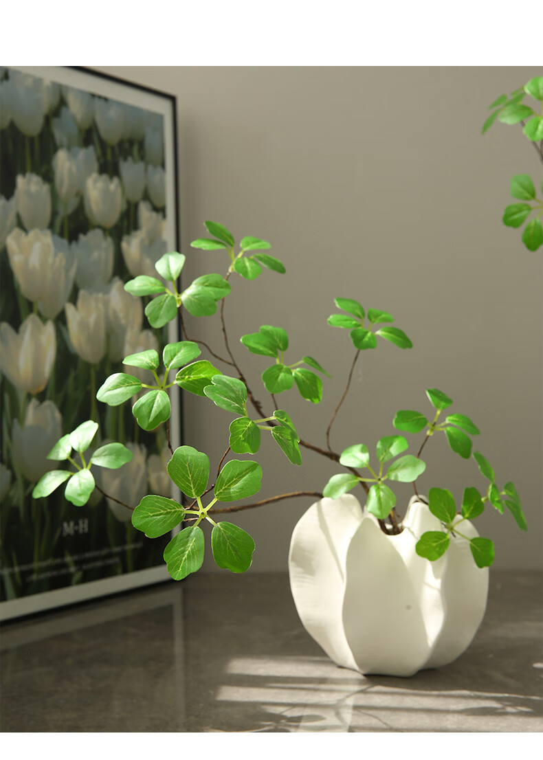 Fanyejia Artificial Green Plant with Realistic Monstera Leaves, Zen-Inspired Artificial Flowers for Indoor Living Room, Entryway Decoration, And Home Decor Ornament 10