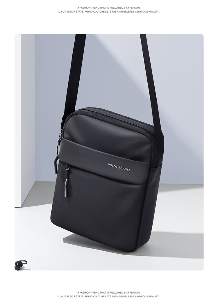 POLO Shoulder Bag for Men, Multifunctional Crossbody Bag, 10.9-Inch IPad Bag, Vertical Phone Bag, Sports Messenger Bag for Me 13