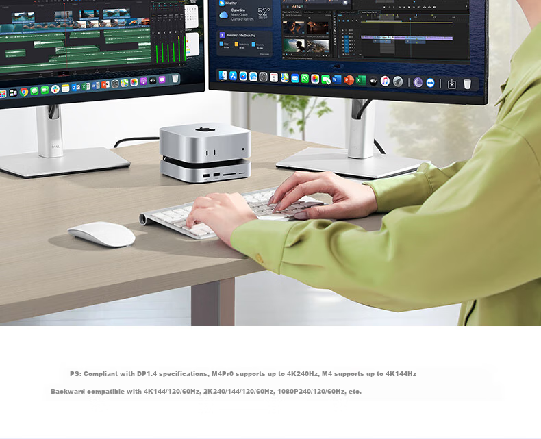 UGREEN M.2 SSD Enclosure Compatible with Mac Mini M4 Expansion Dock, DP DisplayPort, USB 3.2, Compatible with Apple Host, Thunderbolt 4/5 Interface 9