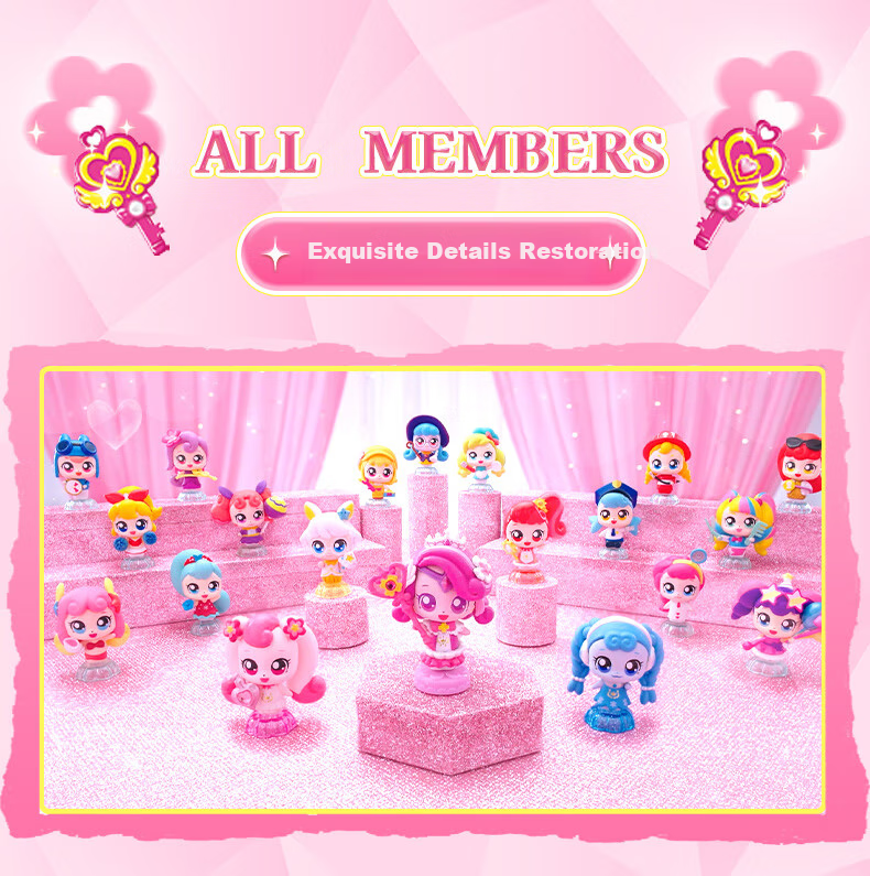 Qimiaomengke Magic Key Heart Cute Flower House Doll, Season 4 Toy Set, Light-Up Scene, Girls' Pretend Play 2