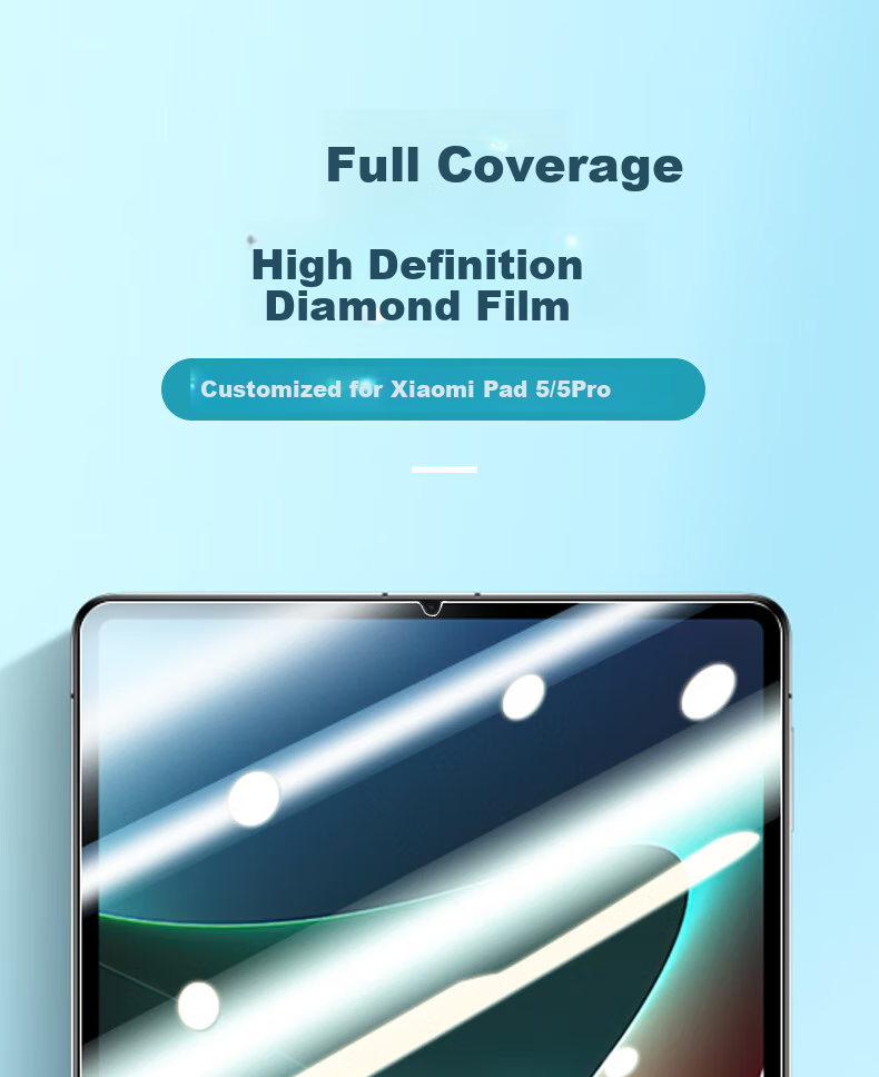 ESCASE Xiaomi Pad 5/5 Pro Tempered Glass Screen Protector for 2021 Model, 11-Inch Tablet Screen Film, HD Clear Protective Film, Shatterproof, Suitable for Xiaomi Pad 5/5 Pro, Transparent 1