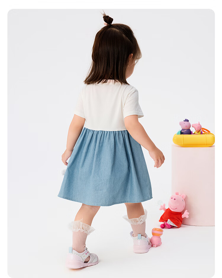 BALABALA Girls' Dress 2025 Summer Peppa Pig Collaboration Mall Edition 200225111004 9