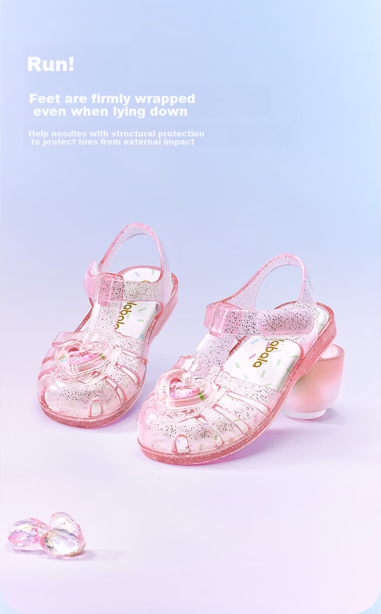 BALABALA Children's Sandals, Girls' Shoes, Summer 2025 Beach Jelly Shoes, Non-Slip Baby Shoes, 209225141004 3